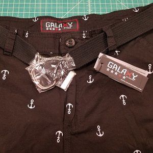 Galaxy by Harvic - Belted Cotton Shorts - Sz 34